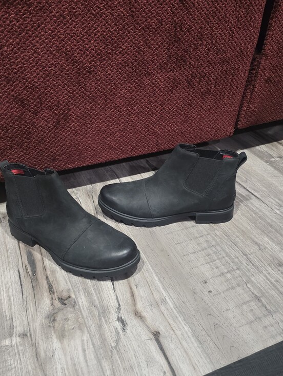 Sorel Shoes - Sorel Black Chelsea Ankle Boots for Women - Slip-On Nubuck Booties